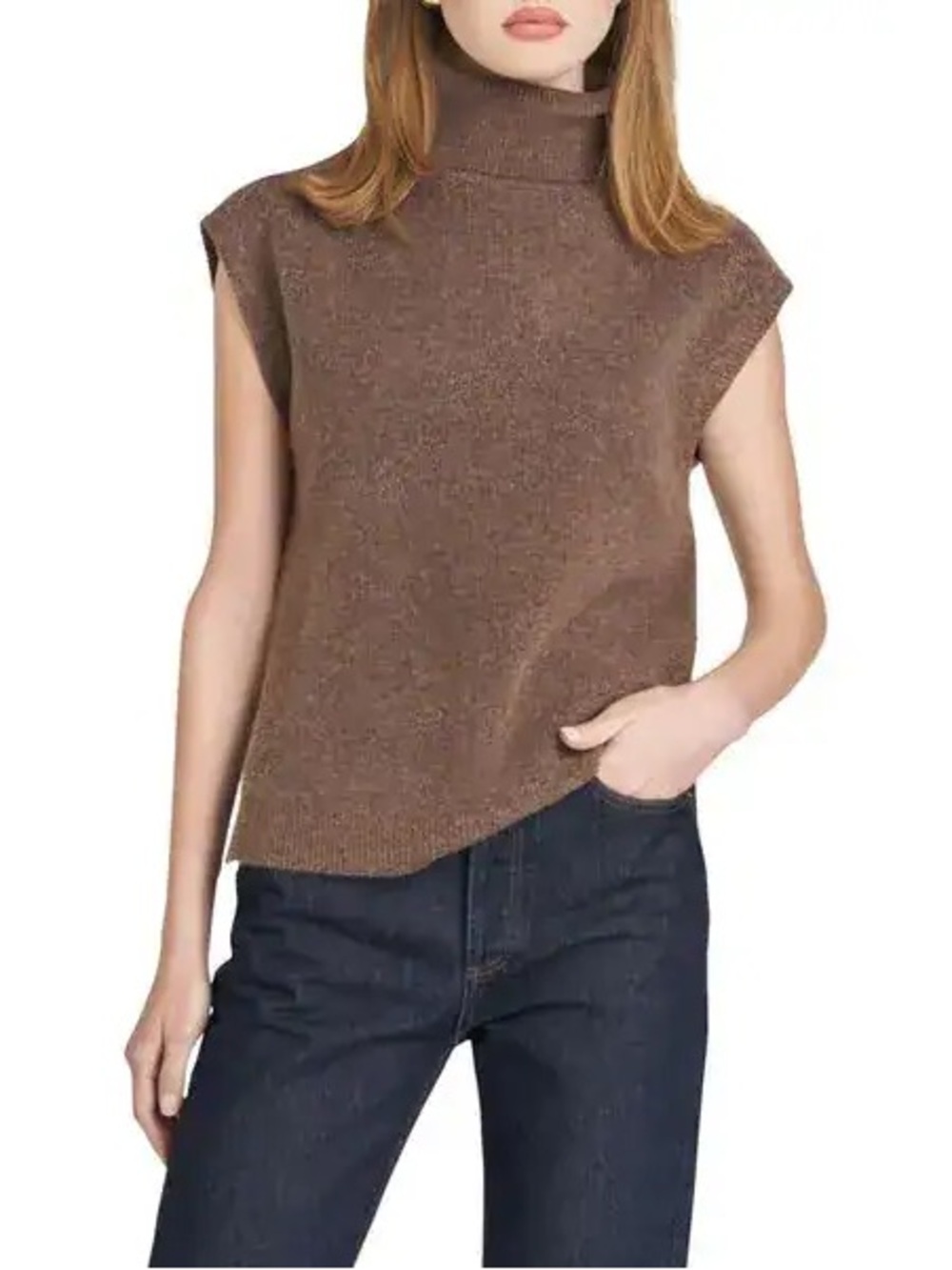 WAYF emery Turtleneck Sweater Vest XS